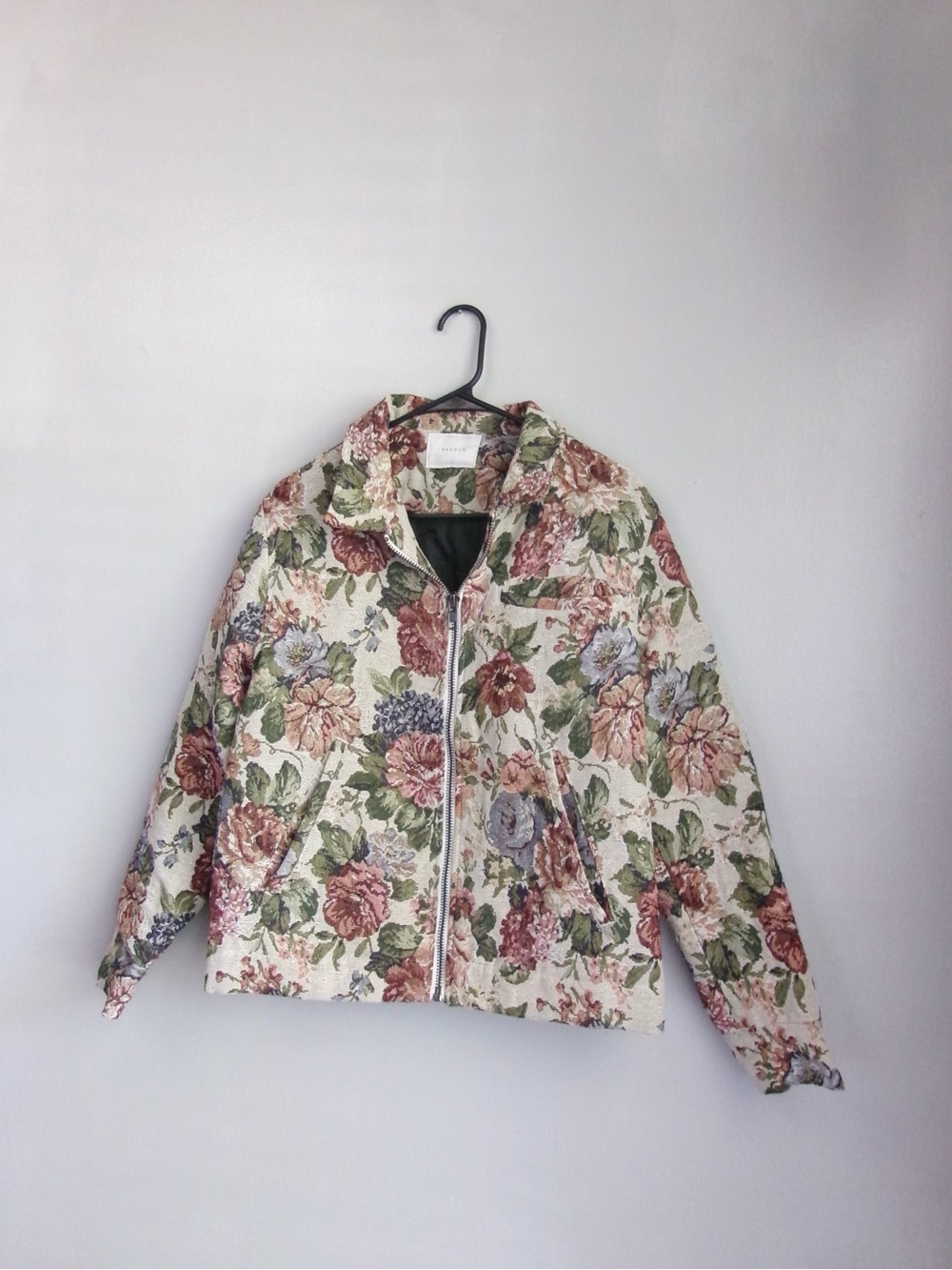 Pacsun Quilted Zip-Front Jacket - floral print